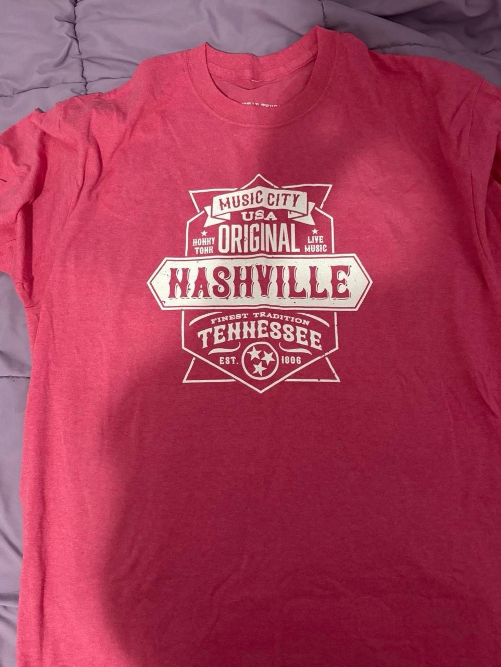 Nashville Tennessee Original Graphic Tee - Pink